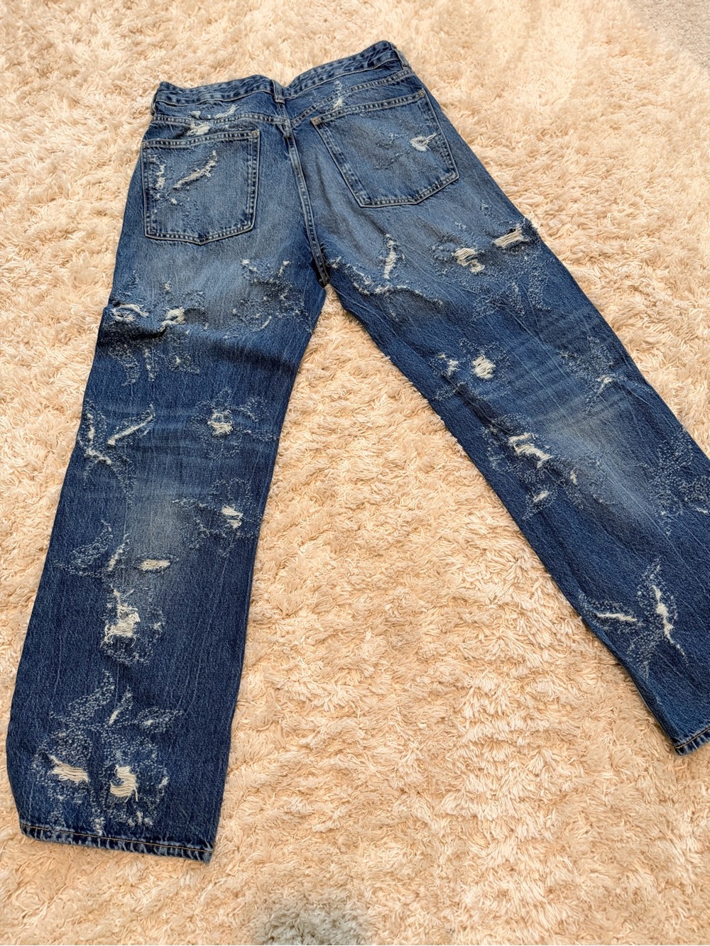Zara faux Distressed Blue Jeans